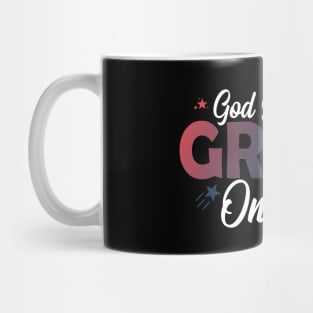 4th Of July Groovy Patriotic God Shed His Grace On Thee Mug